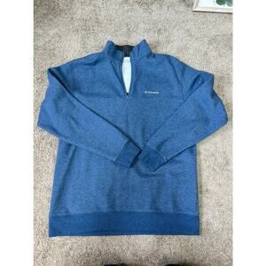 Men’s Columbia Quarter-Zip Pullover – Blue – Size Large